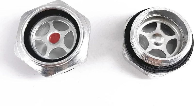 Aluminum Alloy Oil Level Sight Glass Window Gauge 1 2 Inch BSPP Male Thread - Image 2